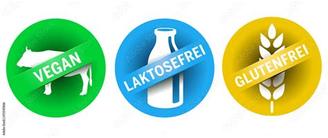 Iconreihenfolge für Glutenfrei, Vegan und Laktosefrei