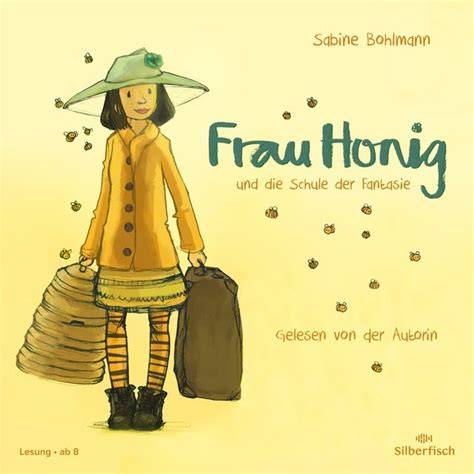 Illustration: Frau Honig schneidet Löcher in die Hecke für Nachbarn