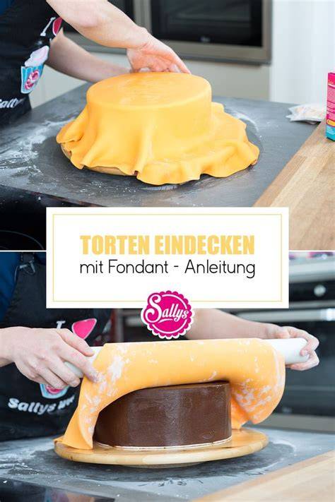 Illustration: Torte mit Ganache glatt gestrichen vor dem Überziehen mit Fondant