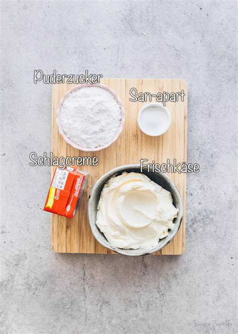 Illustration: Vegane Creme aus Frischkäse, Sahne und Zucker