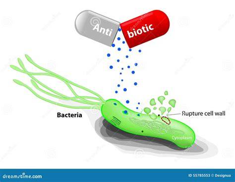 Illustration: natürliches Antibiotikum vs. synthetisches Antibiotikum