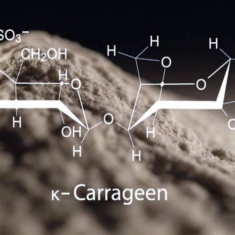 Illustration Carrageen Struktur und Herkunft