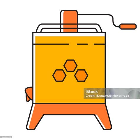 Illustration Honigschleuder Prozess