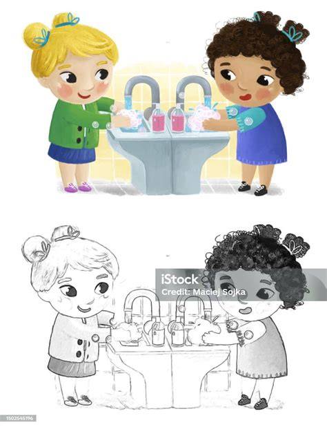 Illustration Nachbehandlung: Abwaschen und Einölen