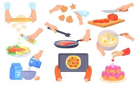 Illustration Produktionsstraße: Teig, Backen, Verheiraten, Schneiden, Verpacken