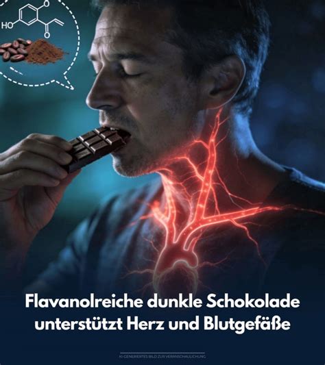 Illustration der Darm-Hirn-Achse beim Verzehr dunkler Schokolade