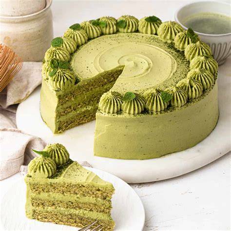Impression aus “Tokyo Cakes”, Matcha-Torte in einer Tokyo-Café Szenerie