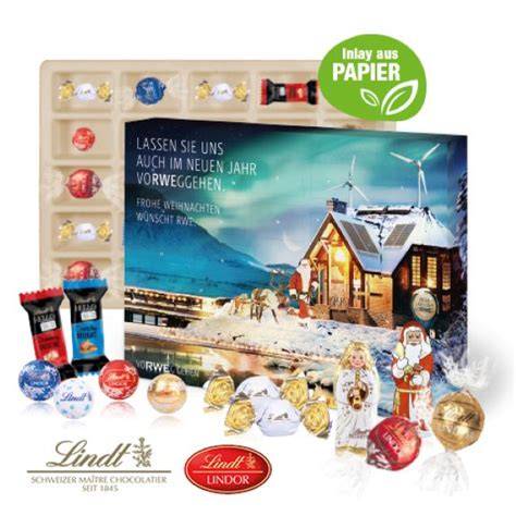 Individuell bedruckbarer Adventskalender mit Lindt Minis