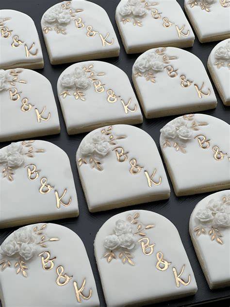 Individuelle Fondant Kekse mit Hochzeitsmotiven