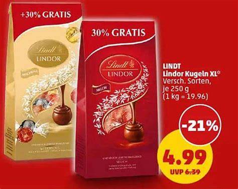 Infografik: Überblick über Lindt Lindor Kugeln Angebote, Aktionszeiträume und Preisrange