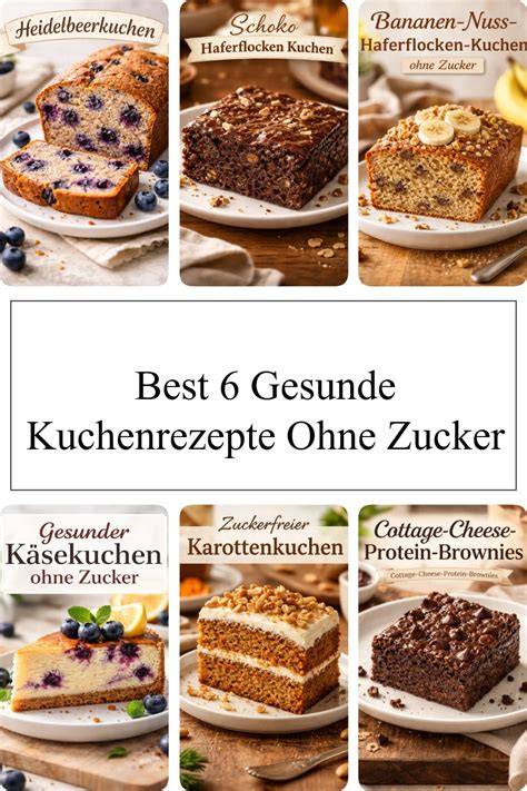 Infografik: 6 fettarme Kuchenrezepte ohne Zucker - Makro-Vergleich