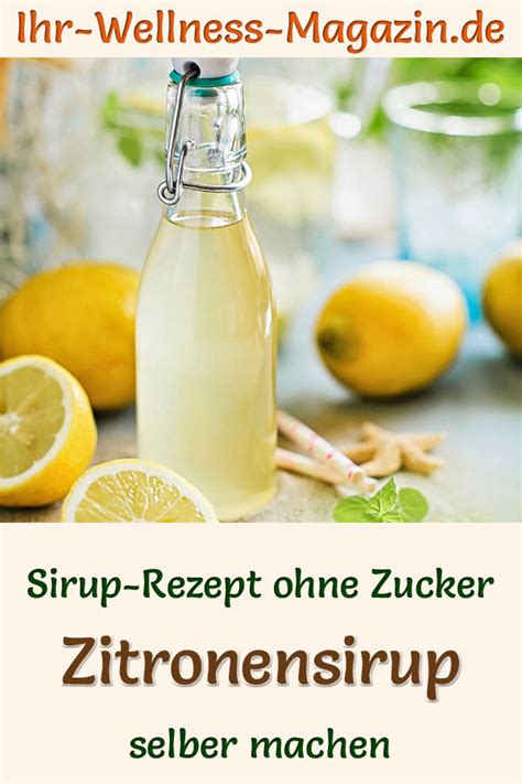 Infografik: Ablauf zur Zubereitung von Zitronensirup ohne Zucker