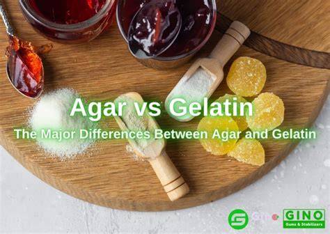 Infografik: Agar Agar vs. Gelatine - Gelierpunkt, Dosierung, Vorteile