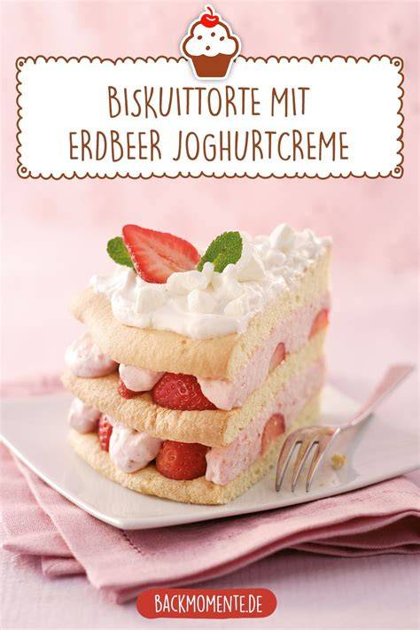 Infografik: Aufbau einer Biskuittorte mit Erdbeer-Joghurt-Creme