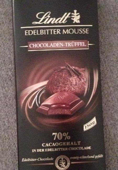Infografik: Aufbau einer Lindt Edelbitter Mousse Chocoladen-Trüffel