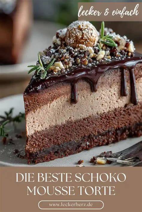 Infografik: Aufbau einer Mousse-Torte mit Boden, Mousse, Glasur, Dekoration