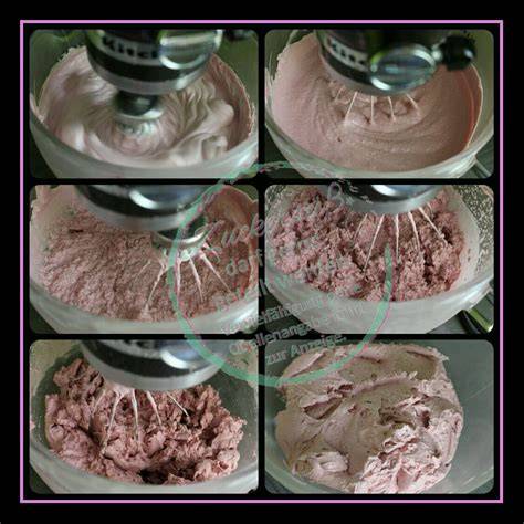 Infografik: Aufbau einer deutschen Buttercreme, Schritte und Temperaturtabelle