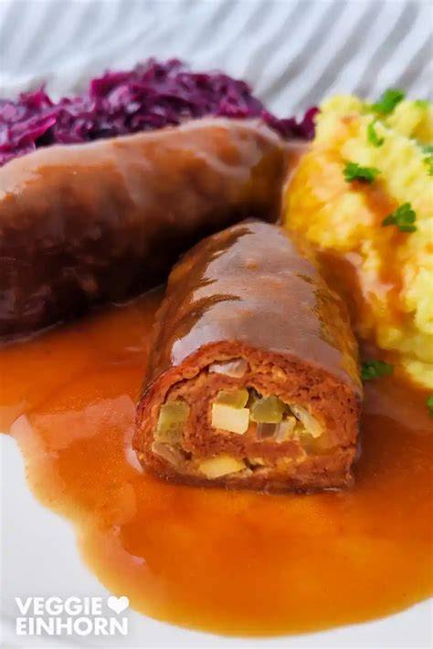 Infografik: Aufbau einer veganen Roulade - Hülle, Füllung, Sauce