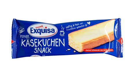 Infografik: Aufbau eines Exquisa Käsekuchen Schoko - Boden, Käsemasse, Schoko-Overlay