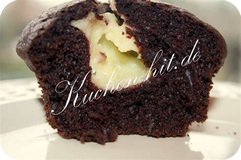 Infografik: Aufbau gefüllter Muffin mit Nougat‑Herz