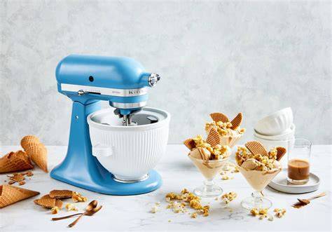 Infografik: Aufbau und Einzelteile des KitchenAid Ice Cream Makers