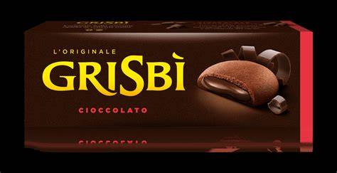 Infografik: Aufbau von Grisbì Cioccolato - Mürbeteig, Creme, Kakaoanteil 5,5%