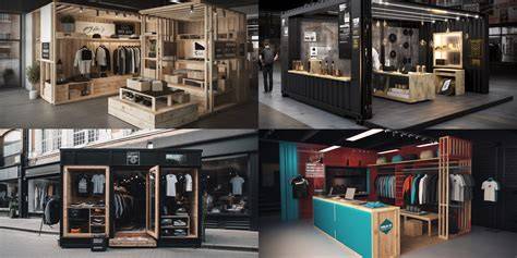 Infografik: Beispiel-Ladenbau für Pop-Up Stores