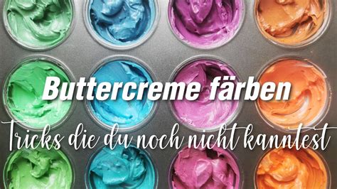 Infografik: Buttercreme richtig einfärben und auftragen