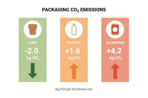 Infografik: CO₂-Emissionen verschiedener Verpackungsmaterialien im Tortenbereich