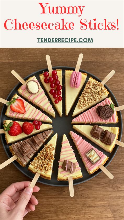 Infografik: Cheesecake Sticks in verschiedenen Formen