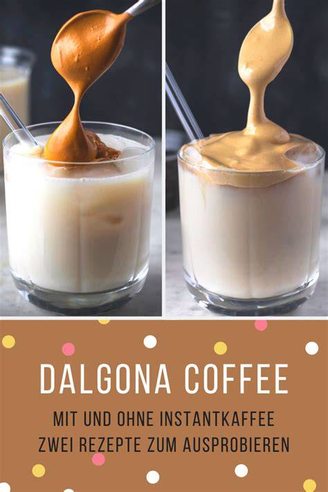 Infografik: Dalgona Kaffee Zubereitungsschritte