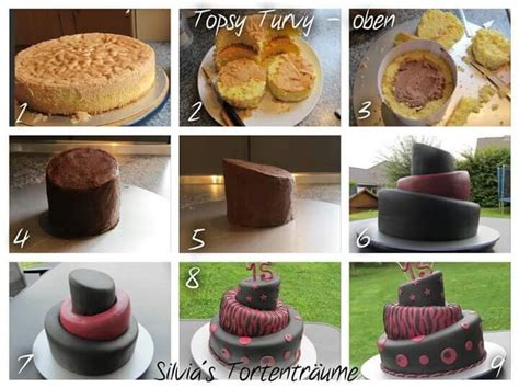 Infografik: Die perfekte Stapelung einer Topsy Turvy Torte