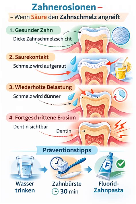 Infografik: Einfluss von Zuckerarten, Säure und Mundmilieu auf den Zahnschmelz