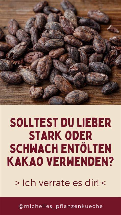 Infografik: Einsatzgebiete stark vs. schwach entölter Kakao