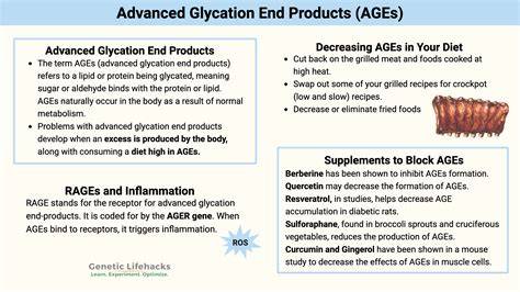 Infografik: Entstehung und Folgen von Advanced Glycation Endproducts (AGEs) in der Haut