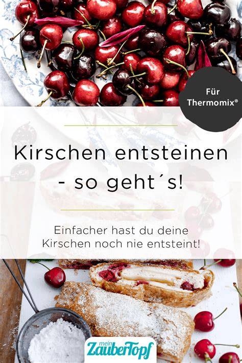 Infografik: Entsteinen im Thermomix vs. Kirschentkerner - Einsatz und Ergebnis