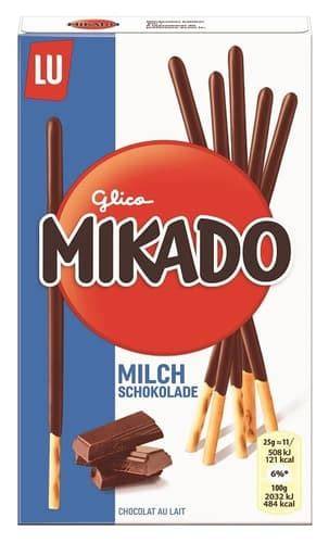 Infografik: Entwicklung von Mikado Schokolade von Spielreferenz zu Snack