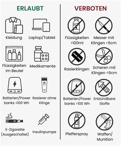 Infografik: Erlaubte und verbotene Lebensmittel im Koffer