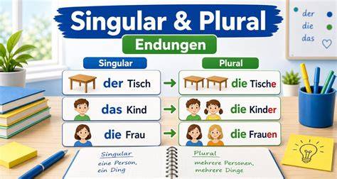 Infografik: Fälle und Endungen bei „Nachtisch“ (Singular/Plural)