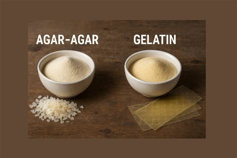 Infografik: Geliermittel im Vergleich (Pektin vs. Agar-Agar vs. Gelatine)