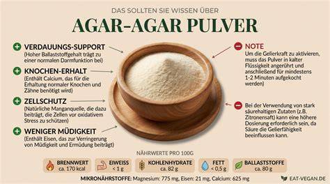 Infografik: Geliermittel ohne Zucker - Agar-Agar, Pektin, Chia-Samen, Flohsamenschalen