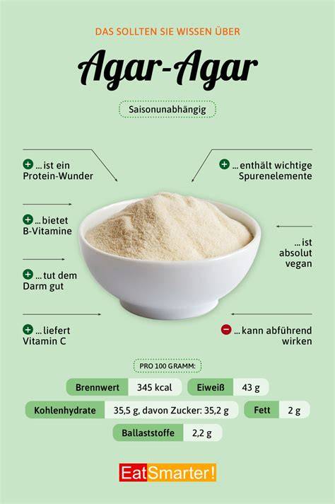Infografik: Geliermittel-Vergleich Agar-Agar, Pektin, Guarkernmehl