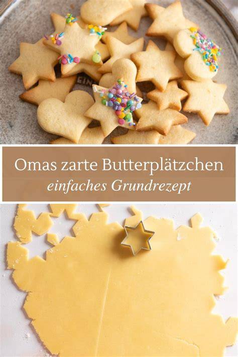 Infografik: Grundrezept für Butterplätzchen (Zutaten + Schritte)