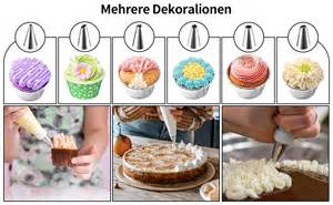 Infografik: Grundtechniken des Dekorierens mit dem Spritzbeutel