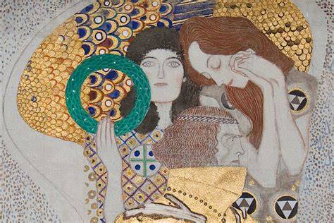Infografik: Gustav Klimt Stilphasen - Historismus, Jugendstil, Wiener Secession