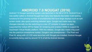 Infografik: Hauptfunktionen von Android 7.0 Nougat (Multi-Window, Vulkan, JIT, Direct Boot)