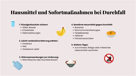 Infografik: Hausmittel zur schnellen Linderung von Durchfall