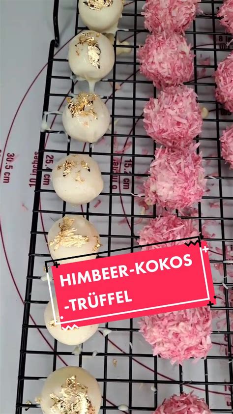 Infografik: Herstellungsschritte Himbeer-Trüffel-Pralinen mit Hohlkörper