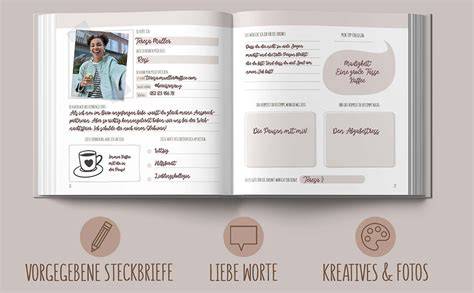 Infografik: Inhalte eines Abschiedsbuchs für Kollegen