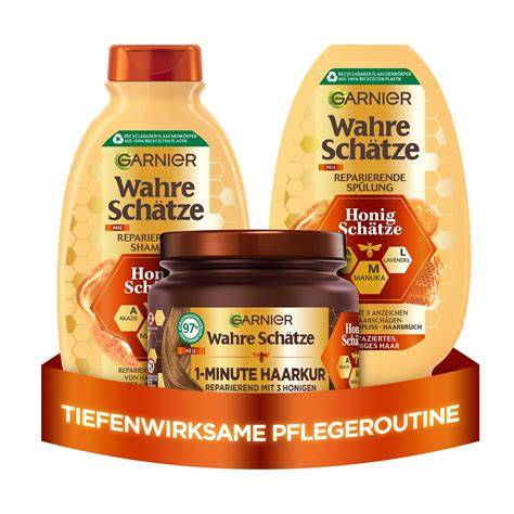Infografik: Inhaltsstoffe des Garnier Honig Serums und ihre Wirkung
